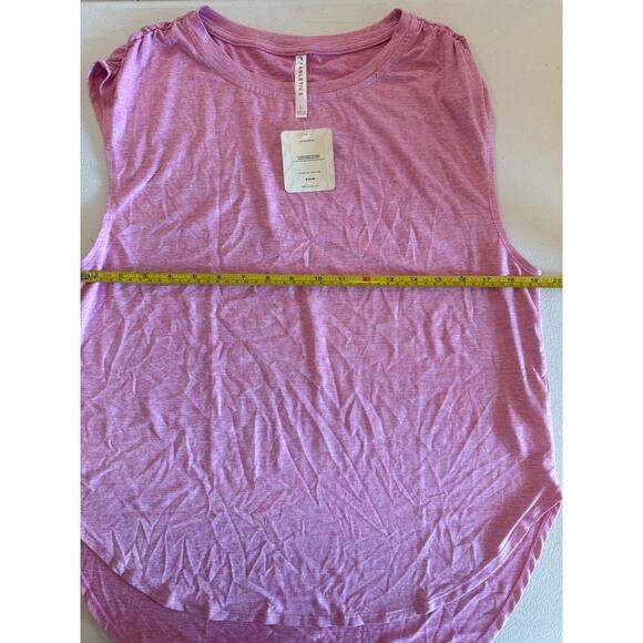 Fabletics NWT Dry Flex Tunic Pink Sunset Heather Tank Sz L - Picture 6 of 6